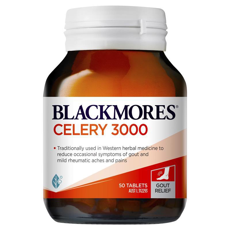 Viên Hỗ Trợ Điều Trị Gout Blackmores Celery 3000mg, 50 Viên