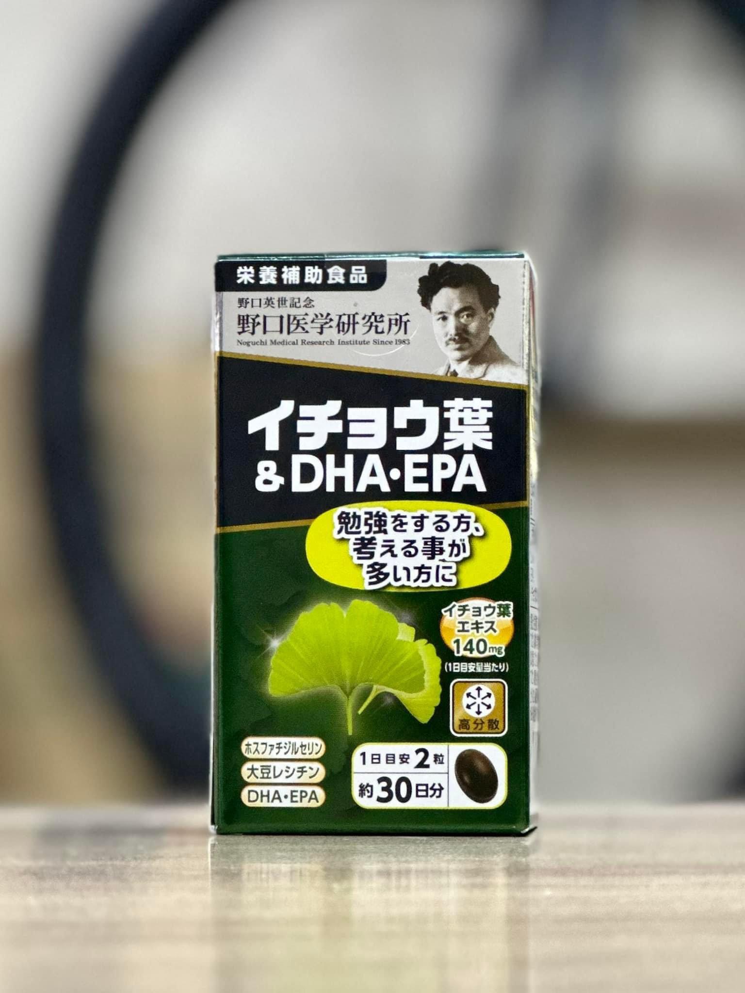 Viên uống bổ não DHA Ginkgo Noguchi 60v Nhật Bản
